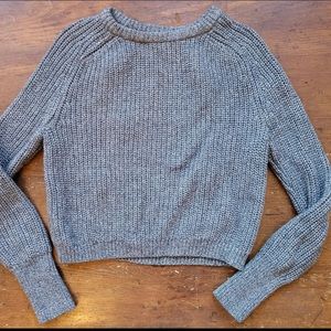 America Apparel Marble Grey Crop Sweater. Sz L fits like a Sm or Md